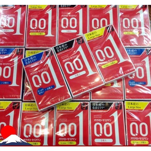 Bao Cao su Siêu mỏng Okamoto 0.01 Nhật Bản Mỏng nhất thế giới Truyền Nhiệt Nhanh Vượt Trội