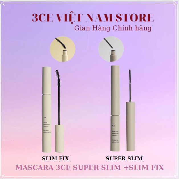 Chuốt Mi 3CE Super Slim Waterproof Mascara