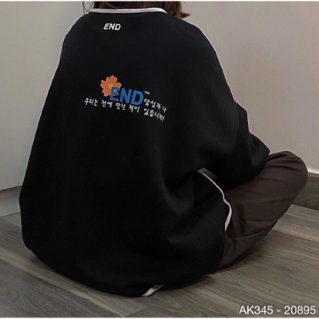 Áo Cardigan Nữ Nỉ Ngoại Form Rộng Hàng QC Chất Đẹp Dày Dặn Áo Khoác Cardigan Nỉ in END - AK3345 | BigBuy360 - bigbuy360.vn