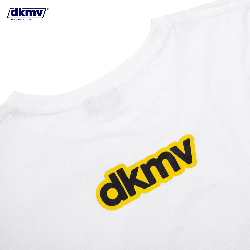 Áo thun unisex form rộng nữ màu trắng Dont' Kill My Vibe | DKMV Always Smile Tee - White