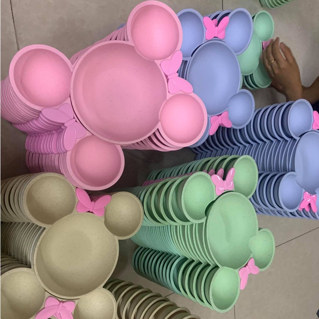 Khay ăn dặm lúa mạch cho bé - hình Mickey
