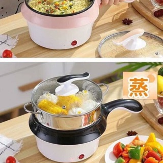 Nồi lẩu mini 2 tầng kèm xửng hấp có tay