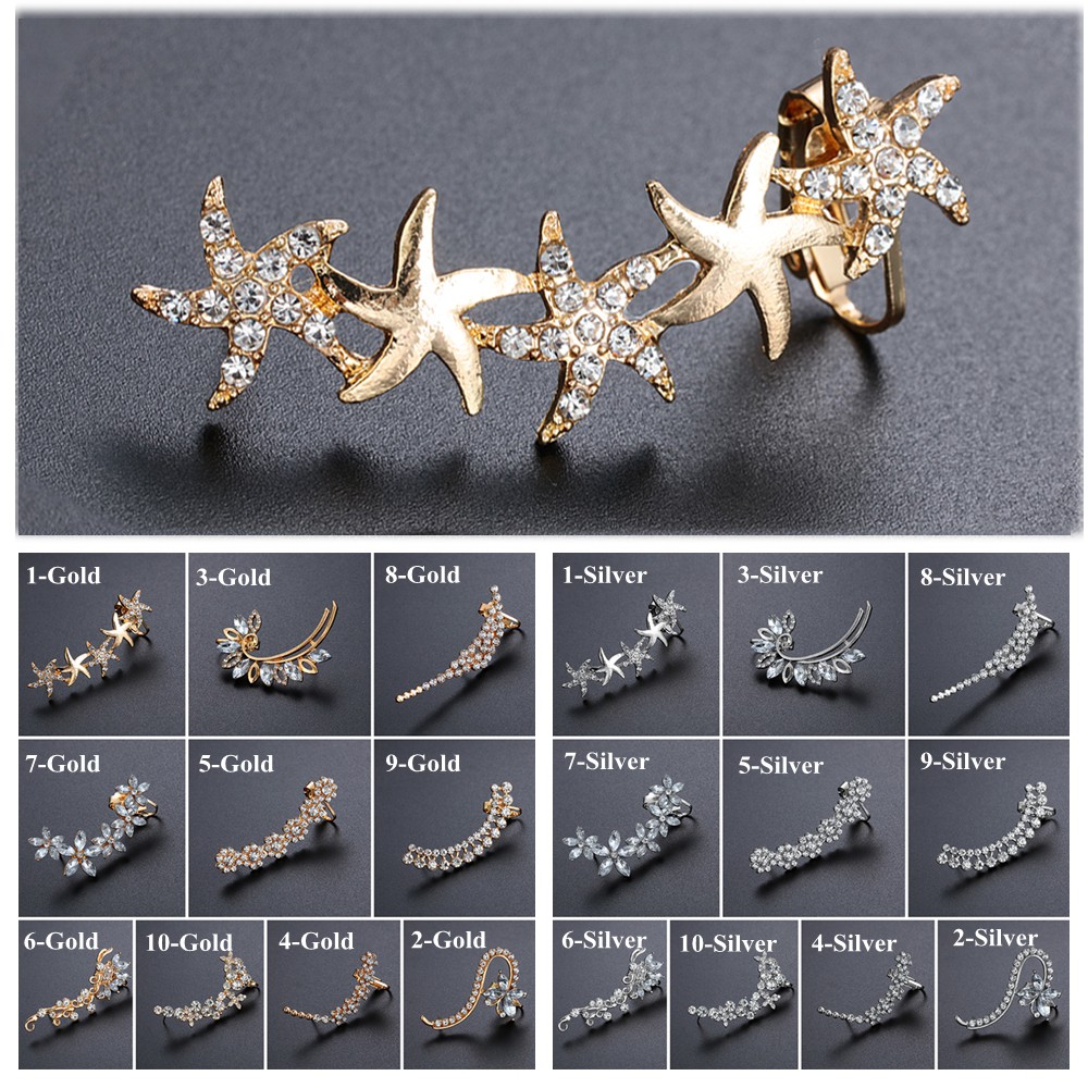 (Hàng Mới Về) 1 Kẹp Vành Tai Hình Chiếc Lá Thời Trang Cho Nam Và Nữ