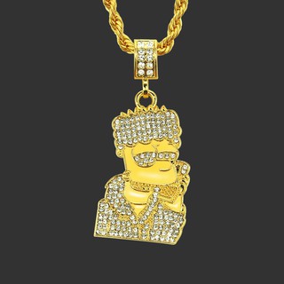 Dây chuyền mặt chân dung đính đá phong cách hiphop