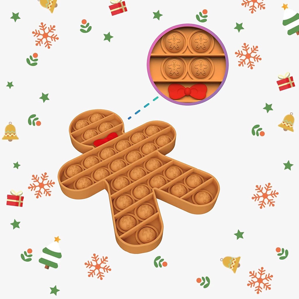 SUSANS Pop It Đồ Chơi Fidget Spinner Trang Trí GiáNg Sinh HìNh Ông Già Noel