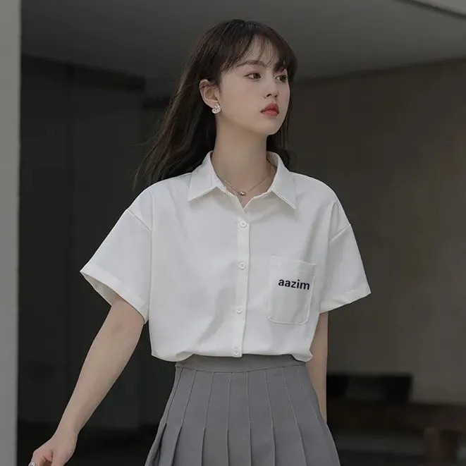NRVP Áo Sơ Mi Dáng Rộng Thời Trang Hàn Quốc 2022 Dành Cho Nữ