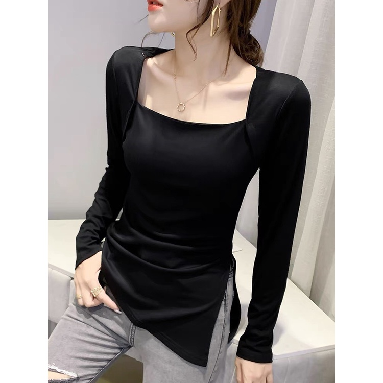 ÁO TĂM CỔ U XẺ VẠT 3M