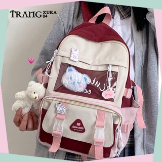 Balo, cặp sách đi học ulzzang Lovely bear mã B6, hàng order 2 tuần Trang Xuka