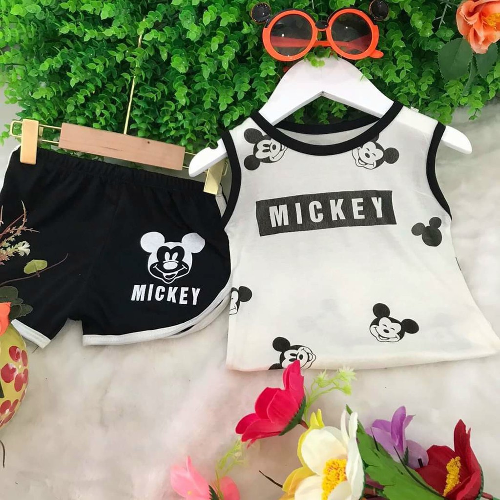 [HÀNG VN XUẤT] Sét Bộ 3 Lổ Mickey Bé Trai / Bé Gái Siêu Xinh Chất Cotton 2C Mát Dể Thương KEYER KID VN SZ99NEW