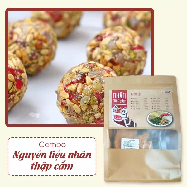 [ Có Hướng Dẫn ] Combo Làm Bánh Trung Thu Nhân Thập Cẩm - Combo Nguyên Liệu đầy đủ cho 8c bánh Trung Thu 150g