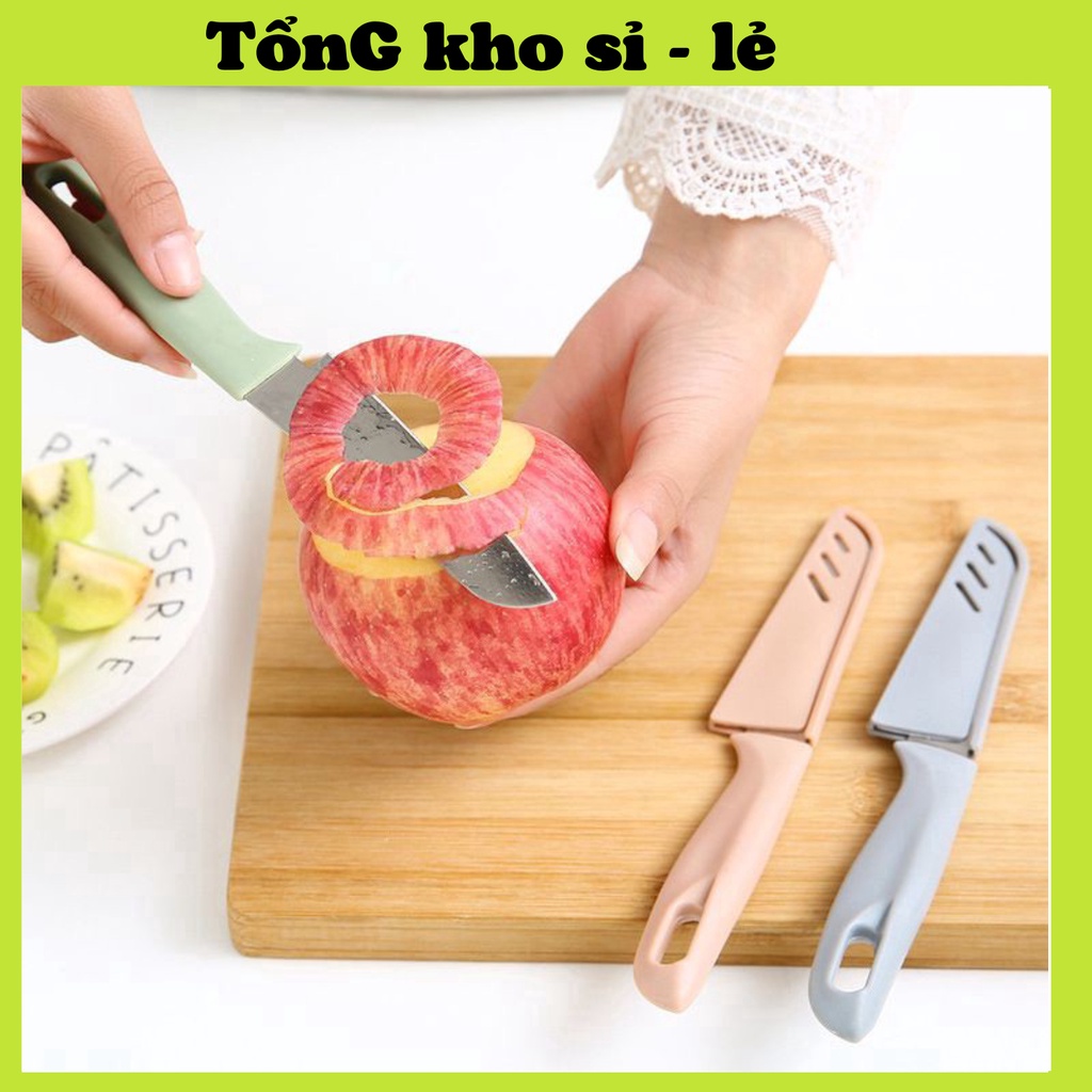 Dao Gọt Hoa Quả, Trái Cây Có Nắp Đậy An Toàn Màu Pastel Siêu Đẹp 88197 TỔNG KHO SỈ 88