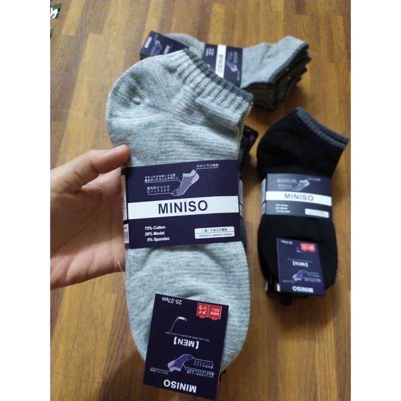 Vỉ 10 đôi tất miniso cổ ngắn loại đẹp