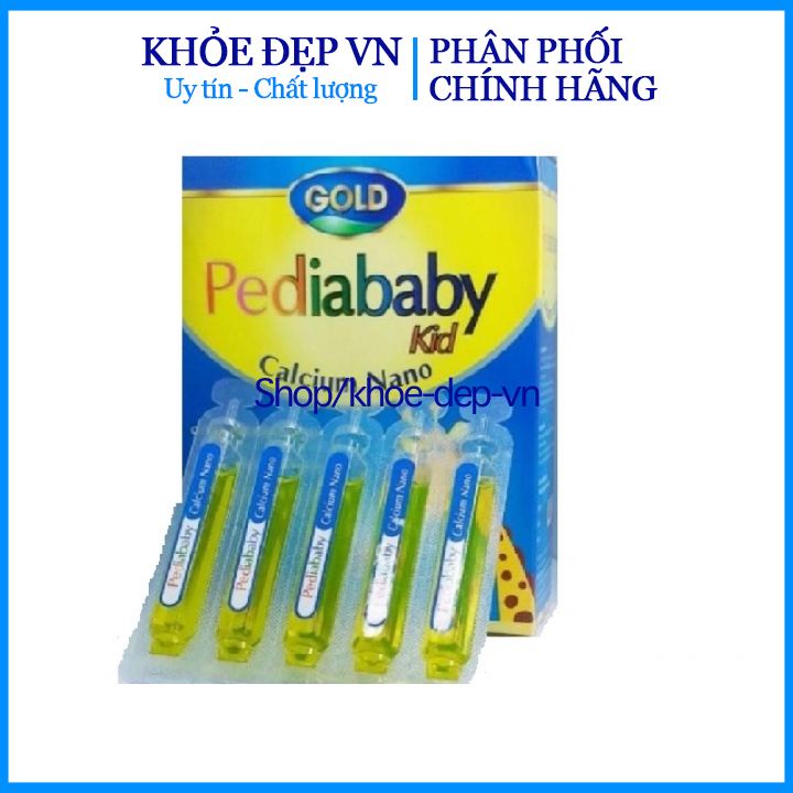 Siro bổ sung canxi Pediababy kid gold Calcium Nano (hộp 20 ống)