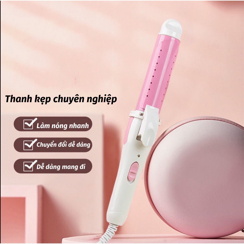 Máy Duỗi Tóc Máy Uốn Tóc Mini 2 In 1 Tạo Kiểu Đa Năng LEON OFFICIAL