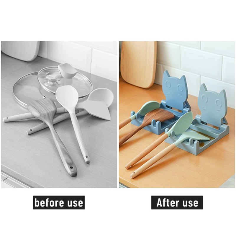 Giá Đỡ Muỗng / Nắp Nồi Chống Trượt Có Thể Gấp Gọn Tiện Dụng