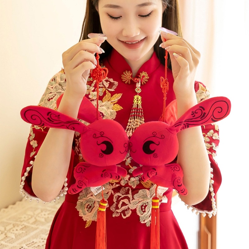 Thỏ Nhồi Bông Phong Cách Trung Hoa Mừng Năm Mới