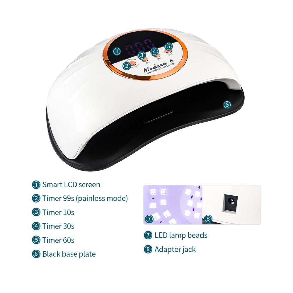 Đèn LED UV FOREVERLILY 51 hạt đèn 150W kèm phụ kiện tiện dụng hong khô sơn móng tay