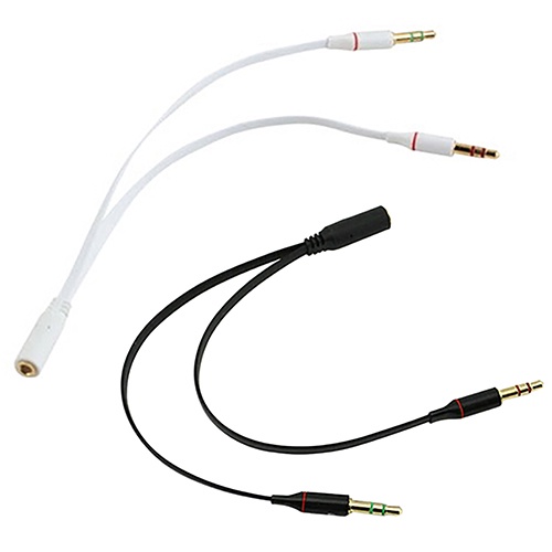 Cáp chia âm thanh tai nghe 3.5mm Audio Mic chữ Y từ Female sang 2 Male