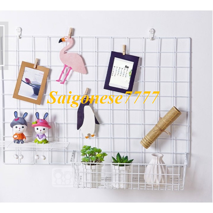 (Đen+Trắng) 2 Khung Hình Lưới Sắt Nghệ Thuật Trang Trí Decor Nhà Phòng Ngủ Siêu Xinh Picture Frame