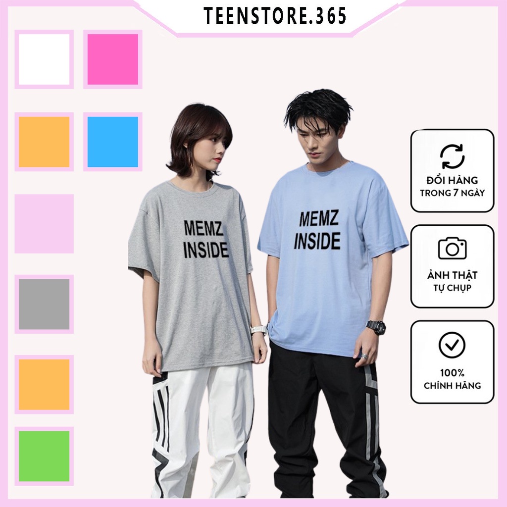Áo thun tay lỡ form rộng in nhiệt Menz Inside áo phông unisex chất liệu cotton thoáng mát ATIN06-Teenstore.365