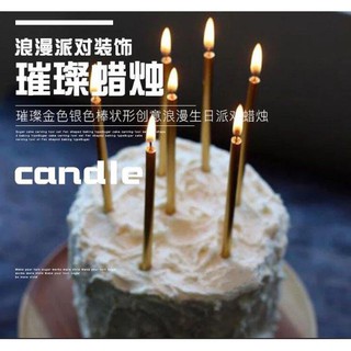 Nến vỉ dài màu bạc