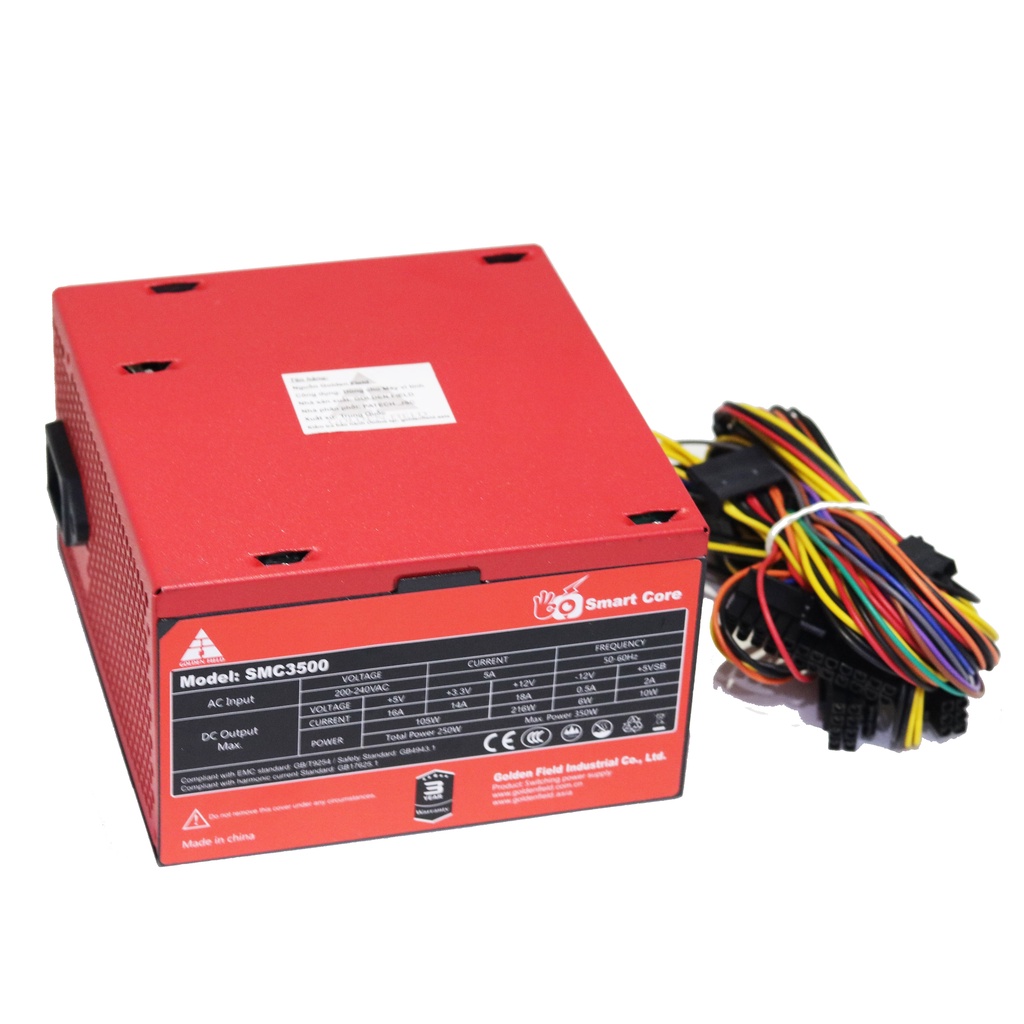 Nguồn máy tính Golden Field Smart Core SMC3500 350w Công suất thực - Hàng Chính Hãng - Bảo hành 36 tháng