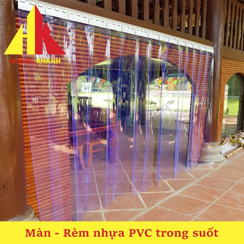 Rèm ngăn lạnh điều hòa HOANGKHANH PRODUCT Dày 1,5mm - Rèm nhựa PVC XANH TRONG SUỐT - Đầy đủ phụ kiện sản xuất thành phẩm