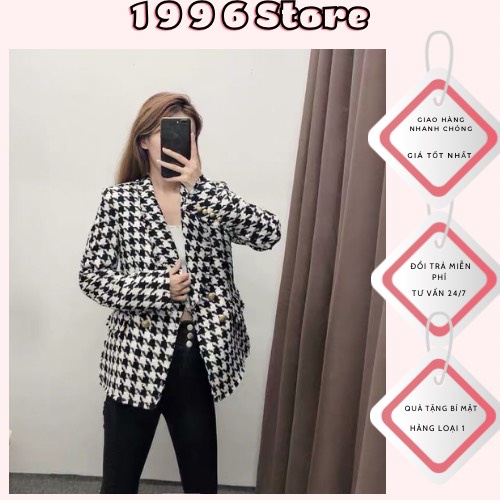 ORDER- Áo dạ kẻ ziczac cao cấp 2 lớp dày dặn cực hot ullzang (clip/ảnh thật)