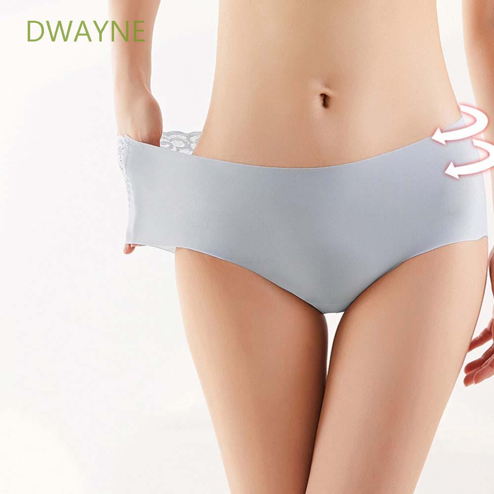 Quần Lót Cotton Lụa Lạnh Phối Ren Không Đường May Màu Sắc Đơn Giản Quyến Rũ Dành Cho Nữ