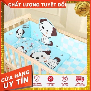 [Tặng Mã 70K – Hàng Chính Hãng] BỘ QUÂY CŨI KÈM ĐỆM VÀ GỐI (mẫu chó xanh)