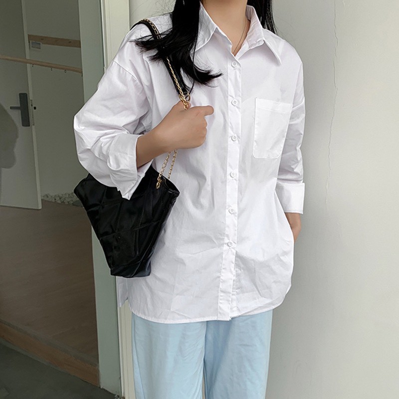 Áo Sơmi Trắng Ulzzang Unisex | BigBuy360 - bigbuy360.vn