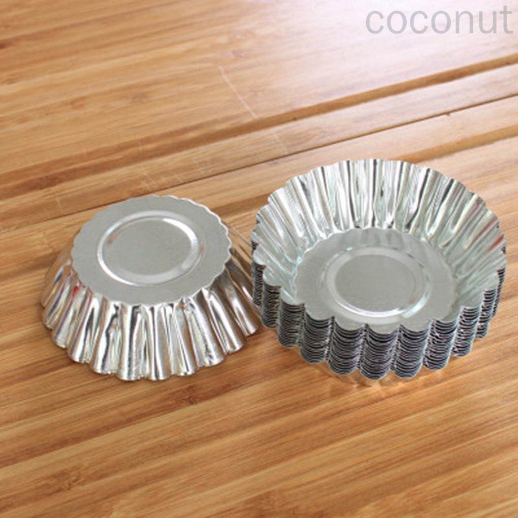 Bộ 10 Khuôn Làm Bánh Cupcake / Bánh Trứng / Bánh Quy / Tráng Miệng Bằng Thiếc Chống Dính Diy