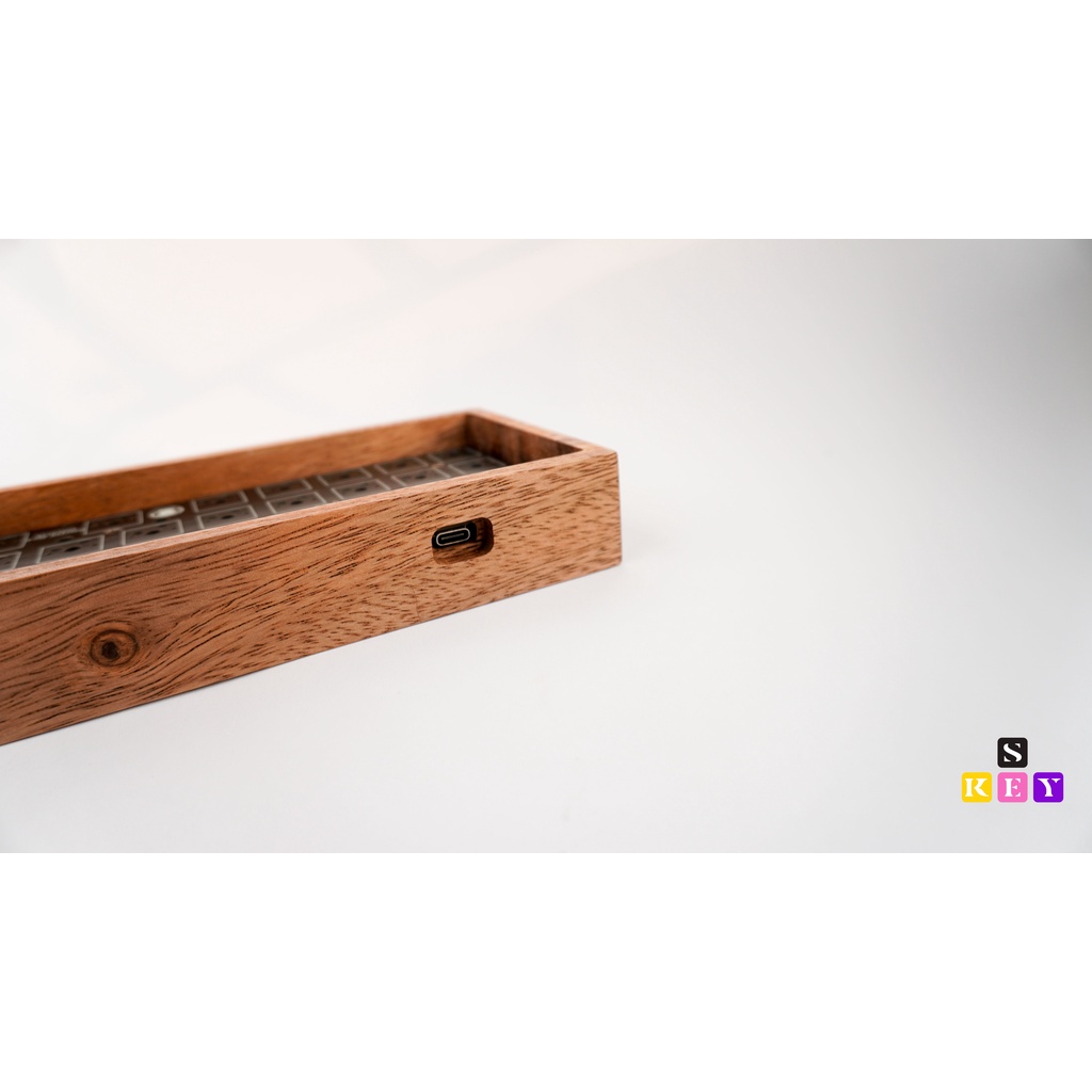 Vỏ Gỗ Bàn Phím Cơ TU40% - CASE WOOD MECHANICAL KEYBOARD TU40%