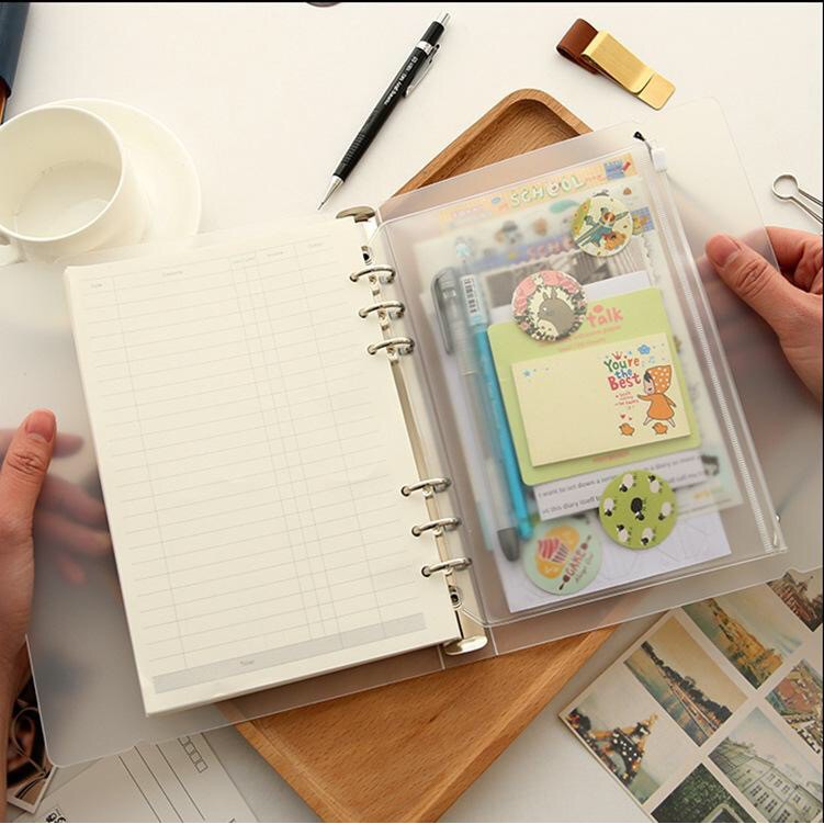 Túi pvc phụ kiện sổ còng planner A7