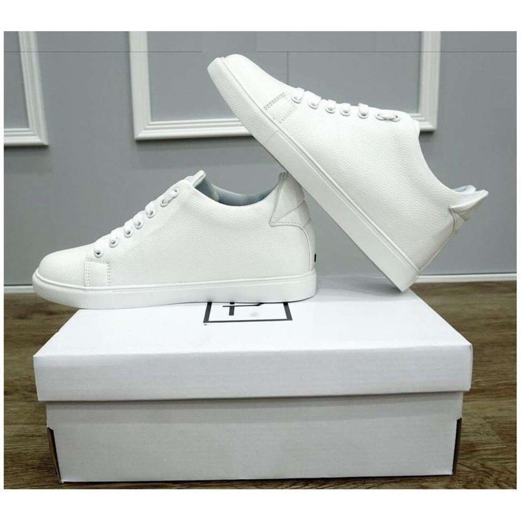 Giày sneakers tăng  chiều cao trắng