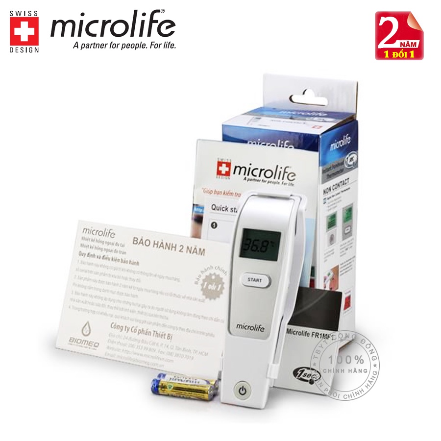 Nhiệt kế hồng ngoại đo trán Microlife FR1MF1 Thụy Sỹ (BH 2 Năm)