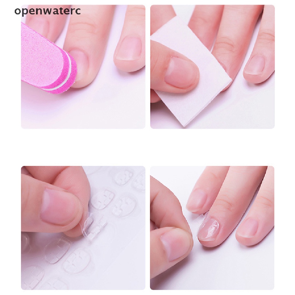 [Hàng mới về] Bộ 72 miếng dán móng tay giả bằng gum thạch xi măng tăng cường và vàng