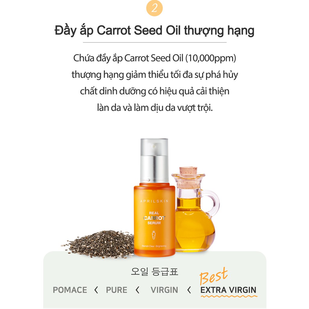 Tinh chất dưỡng Aprilskin Carrot Blemish Serum 37ml