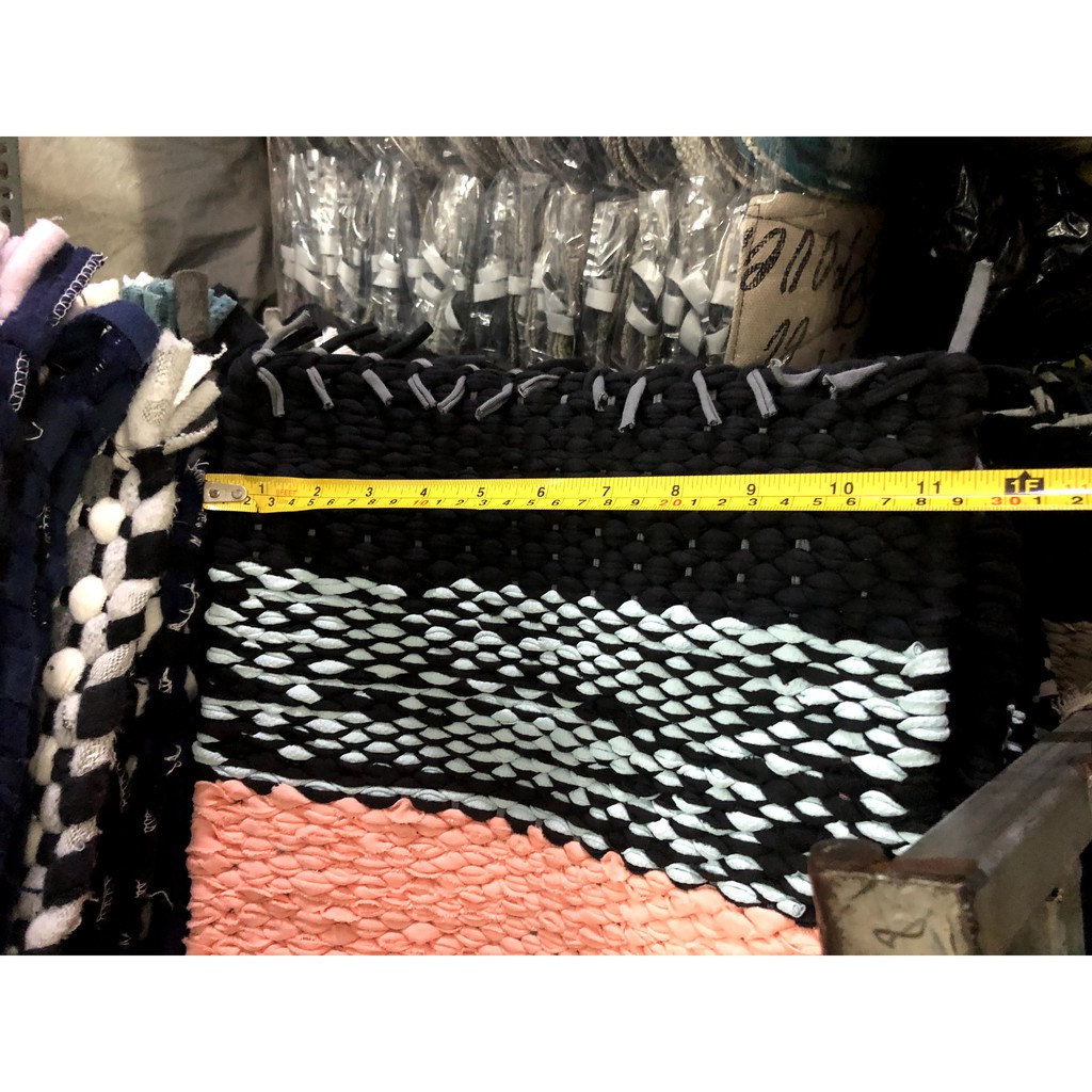 thảm lau nhà dậm chân chất liệu vải thun thấm hút nước tốt 30*45cm ( shop bán giao màu ngẫu nhiên ) M2T