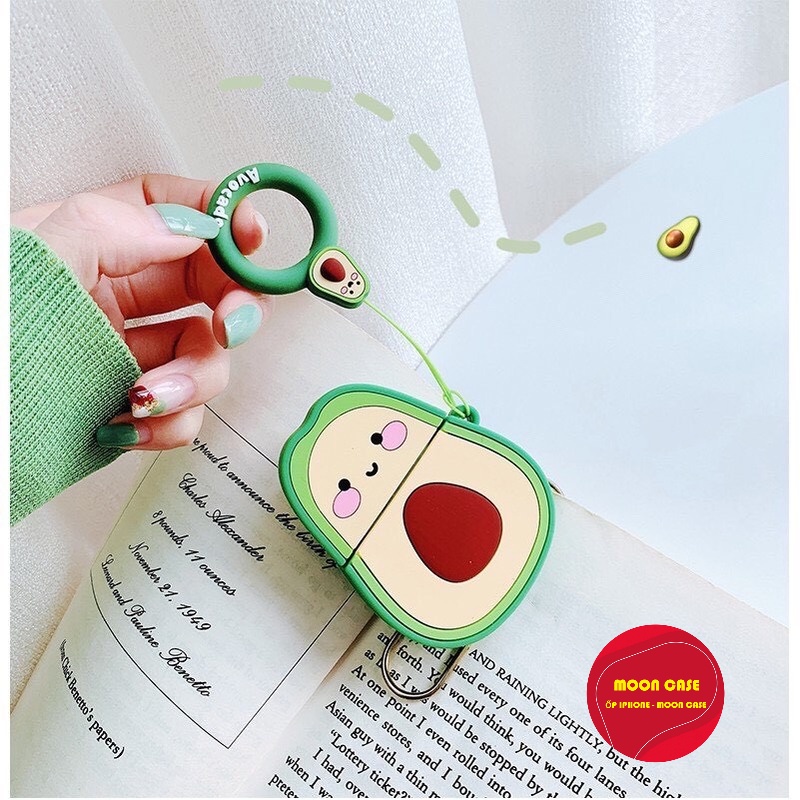Túi đựng dành cho Airpods 1 & 2 Nhựa dẻo case hình TRÁI BƠ