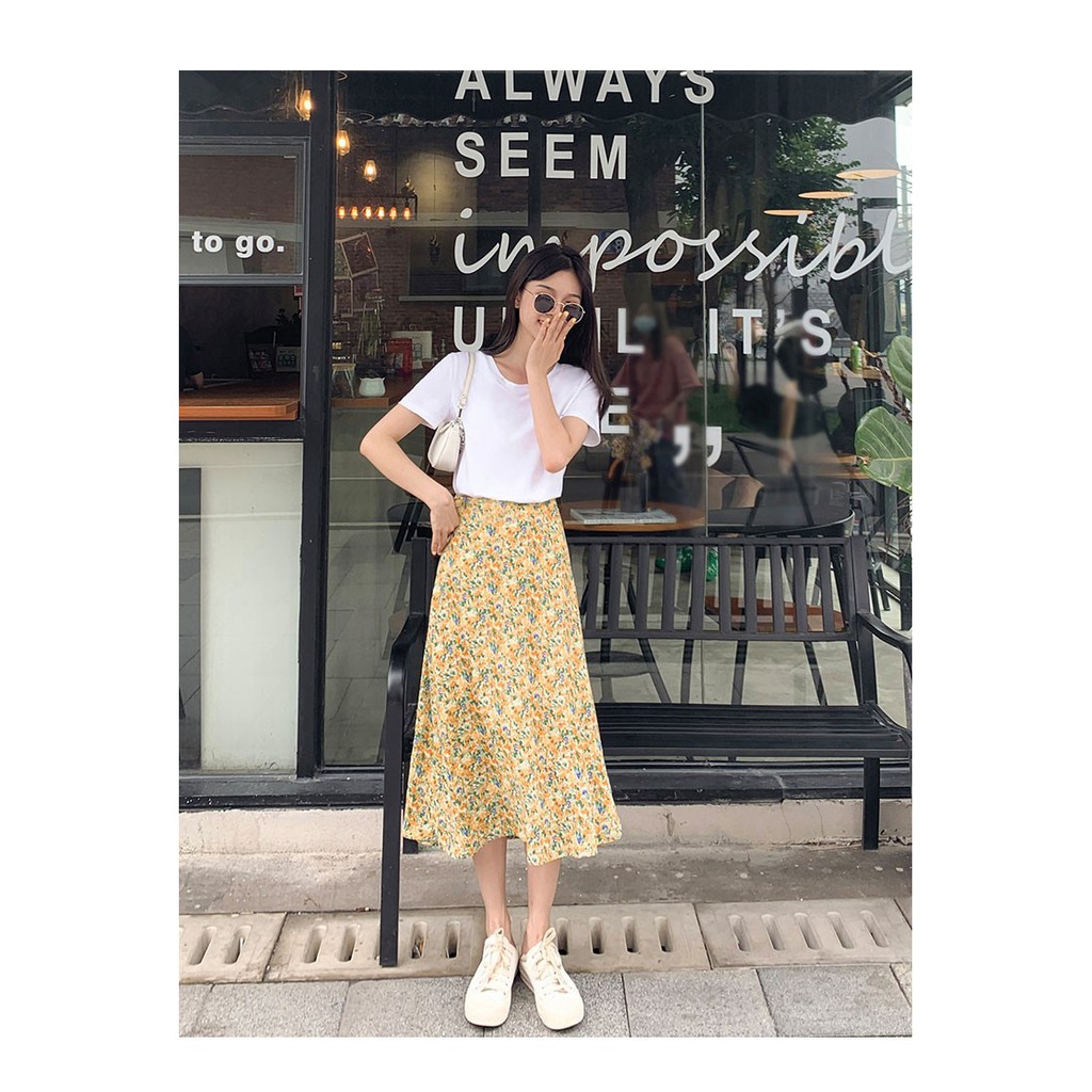 CHÂN VÁY HOA NHÍ MIDI DỊU DÀNG