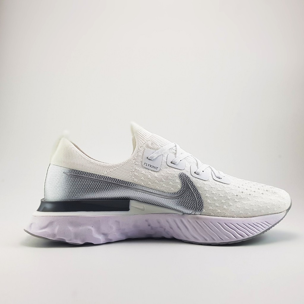 Giày Sneaker - Giày chạy bộ React Infinity Run Flyknit True White Silver