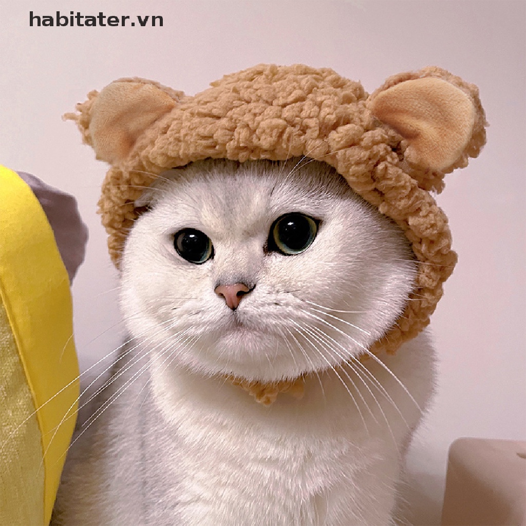 Mũ Lông Nhung Giữ Ấm Tai Gấu Vui Nhộn Dành Cho Thú Cưng