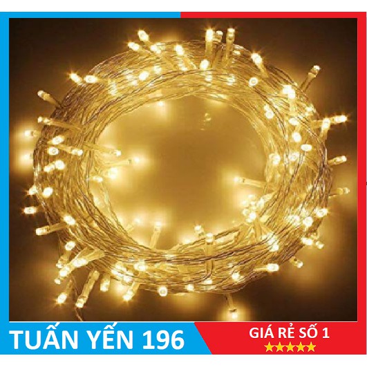 Dây đèn led đom đóm chớp nháy 5m đèn chống nước ánh sáng vàng