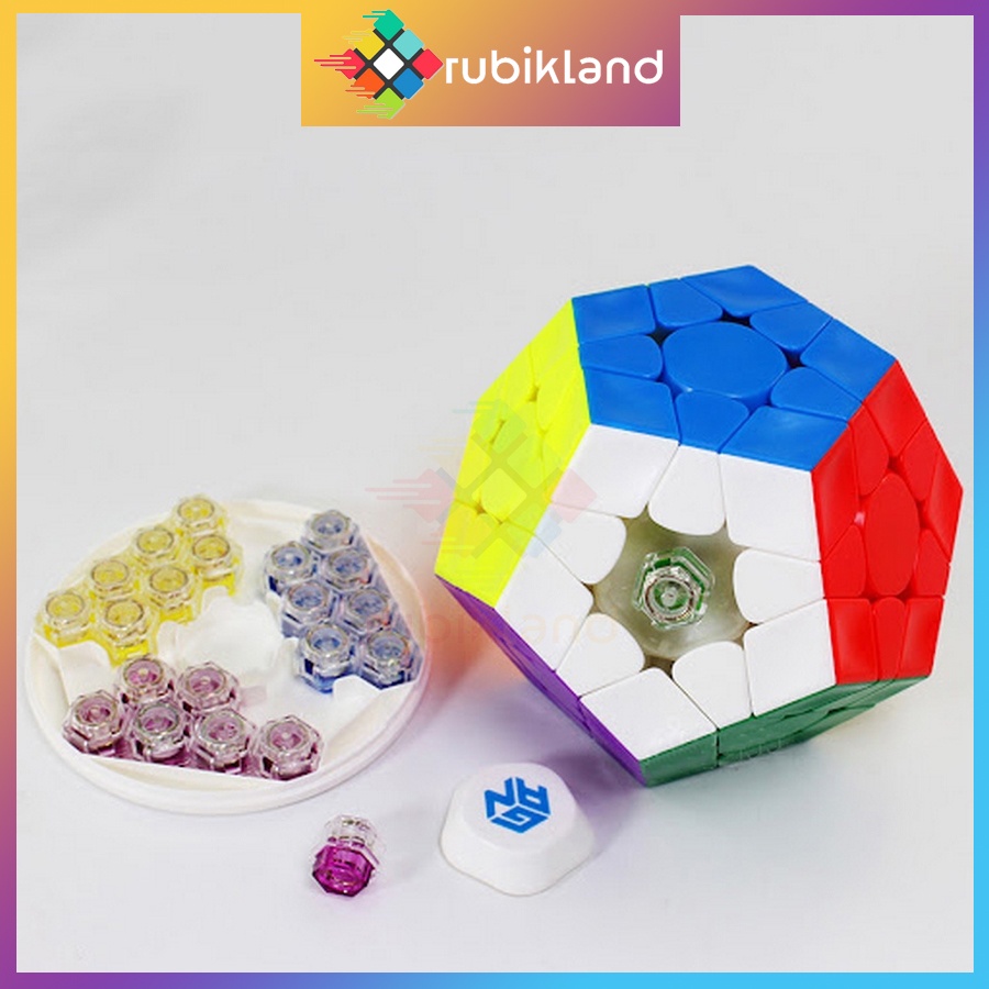 Rubik Gan Megaminx M Stickerless Rubic 12 Mặt Có Nam Châm Dòng Cao Cấp Flagship Đồ Chơi Trí Tuệ Trẻ Em