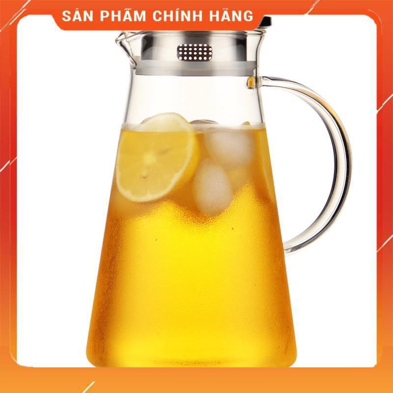 CHÍNH HÃNG -  Ấm pha trà Deli  inox 1800ml,bình pha trà thủy tinh ,bình ủ trà cao cấp,bình đựng nước 1800ml | BigBuy360 - bigbuy360.vn