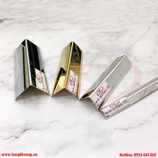 Nẹp V inox 304, nẹp inox chữ V ốp trang trí, bảo vệ góc vuông (ảnh thật shop tự chụp)