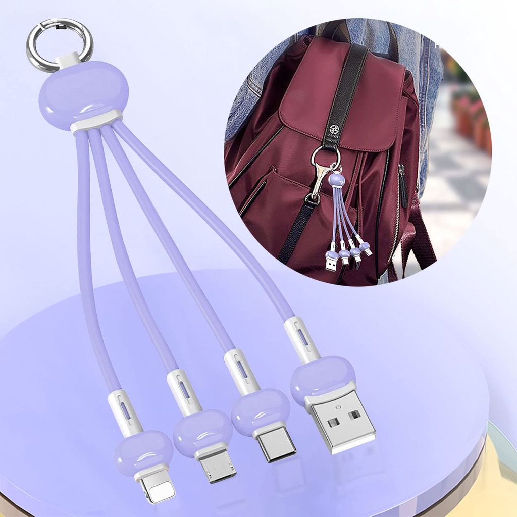 Dây Cáp Sạc Nhanh Micro USB Type C 3 Trong 1 5V 3.4A Cho Điện Thoại Thông Minh