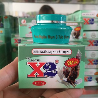 Kem X2 mụn 3 tác dụng 6g giá bao bì 60k