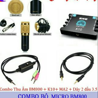 COMBO MIC THỨ ÂM BM 800 GỒM K10-BM800- MA2